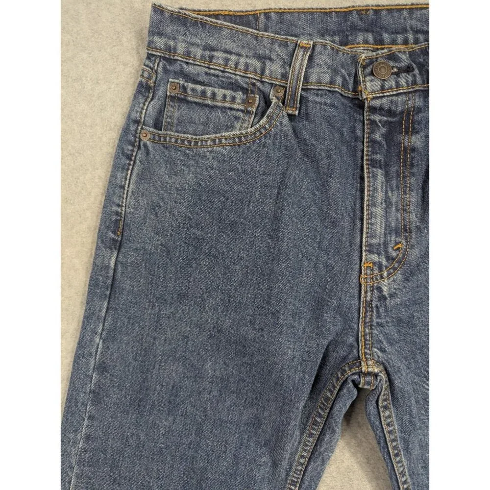 Levis 505 Jeans Mens Size 32x34 Blue Classic Straight Comfort Dark Wash Cowboy